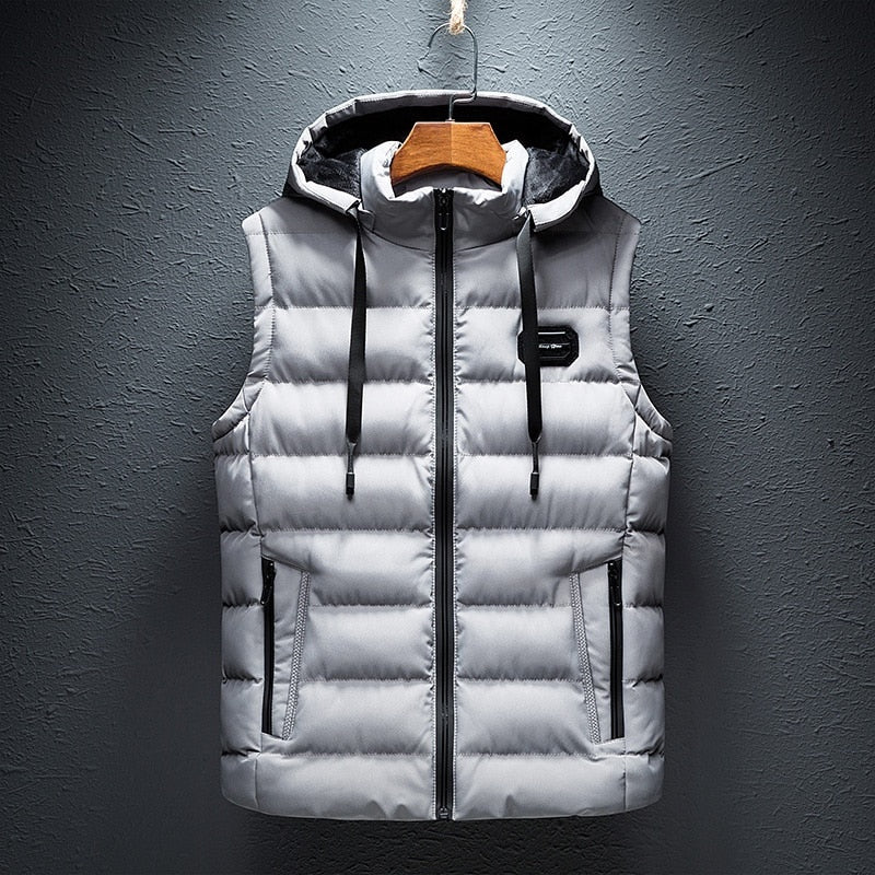 Noah™ | Chaleco acolchado de hombre con capucha y cremallera