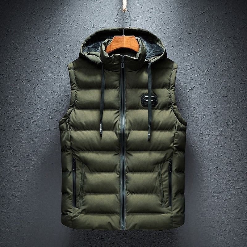 Noah™ | Chaleco acolchado de hombre con capucha y cremallera
