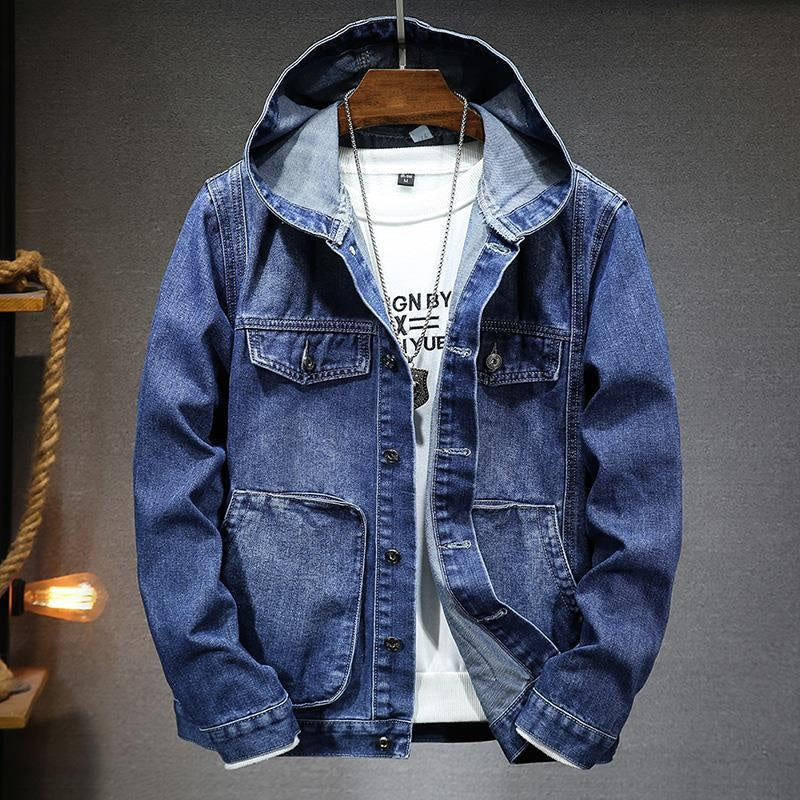 Preston™ | Chaqueta vaquera de hombre con capucha y bolsillos