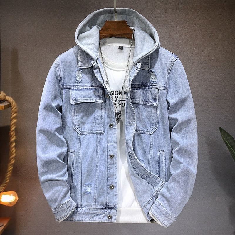 Preston™ | Chaqueta vaquera de hombre con capucha y bolsillos