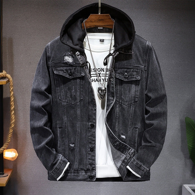 Preston™ | Chaqueta vaquera de hombre con capucha y bolsillos