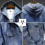 Preston™ | Chaqueta vaquera de hombre con capucha y bolsillos