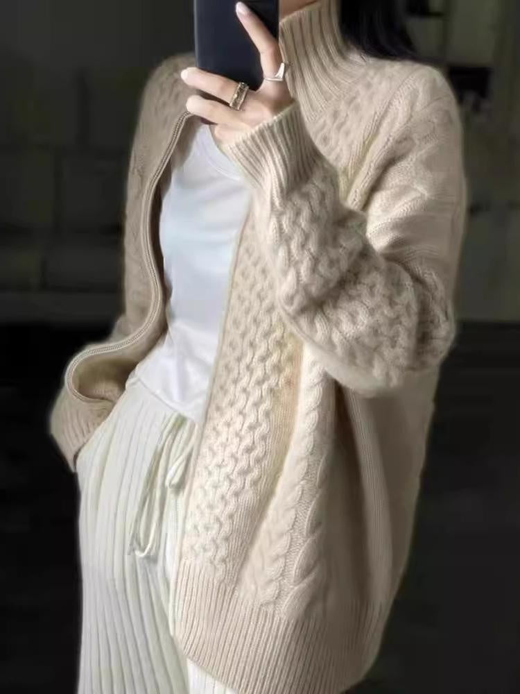 Addison™ | Jersey de punto de ochos oversize con cremallera