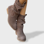 Cecilia™ | Botas camperas slouchy de ante a media caña