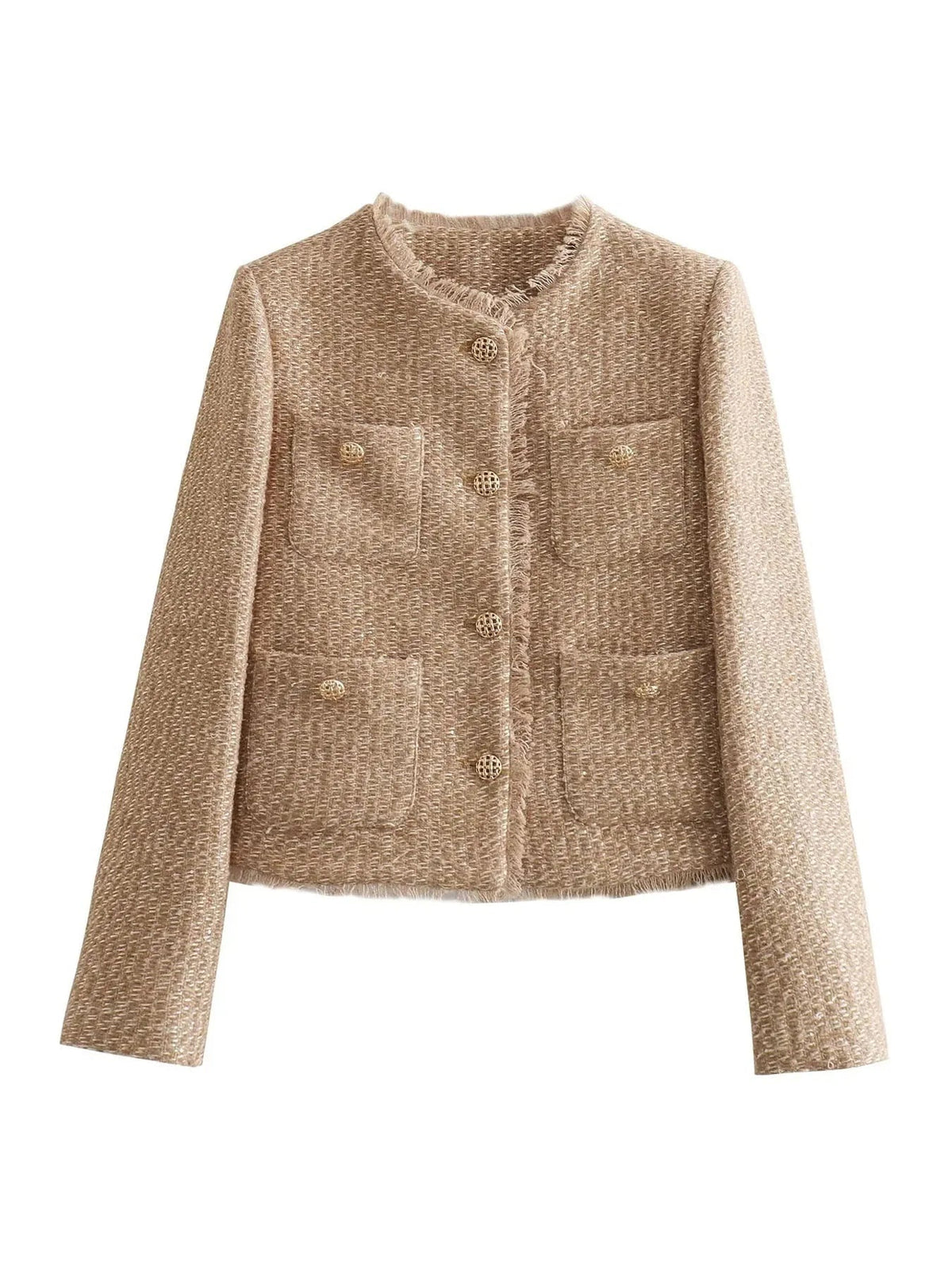 Maggie™ | Chaqueta de tweed corta con botones