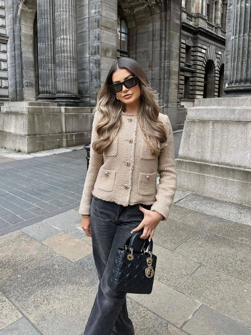 Maggie™ | Chaqueta de tweed corta con botones