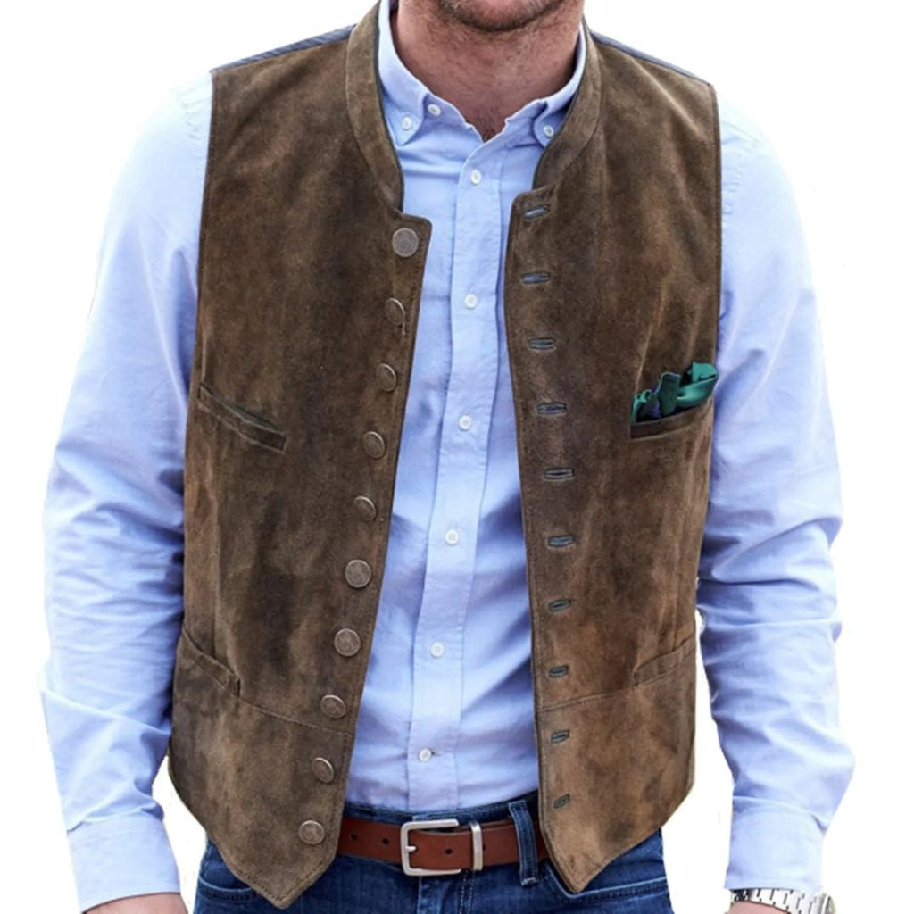 Theodore™ | Chaleco de ante con botones de estilo tradicional