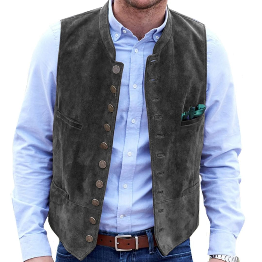 Theodore™ | Chaleco de ante con botones de estilo tradicional
