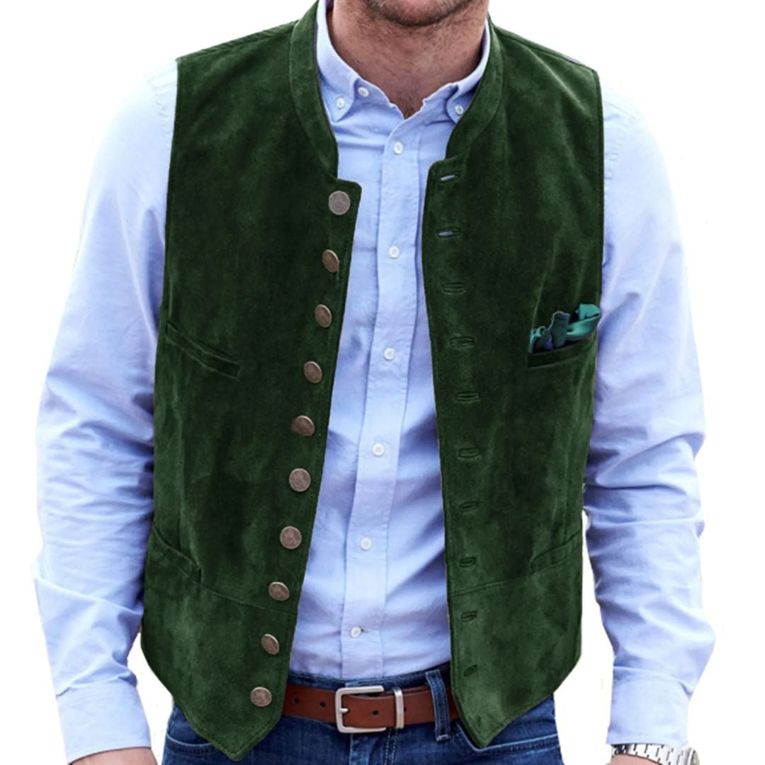 Theodore™ | Chaleco de ante con botones de estilo tradicional