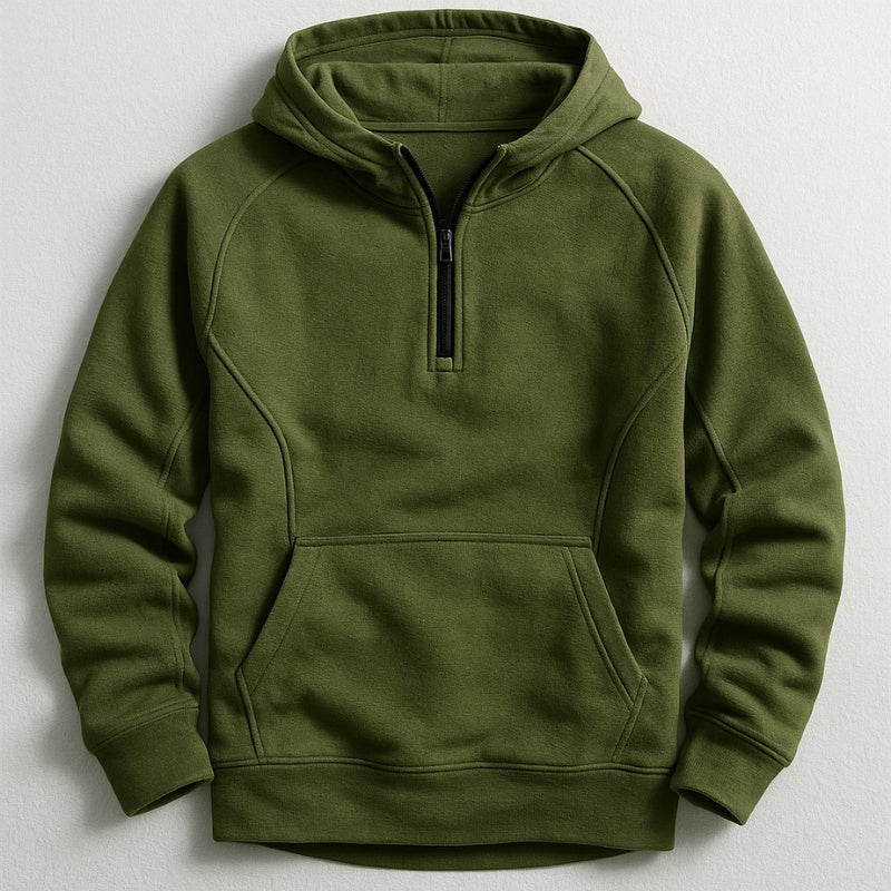 Joseph™ | Sudadera de algodón con cremallera y bolsillo canguro