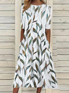 Marina - Vestido midi fluido con estampado floral - vista 9