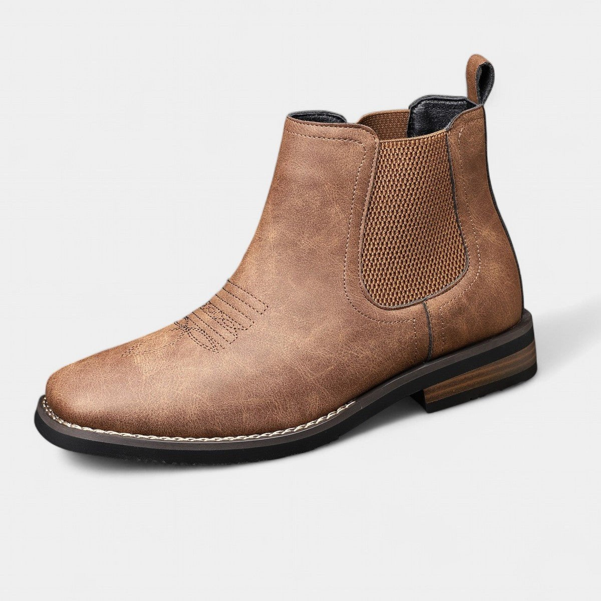 Connor™ | Botas Chelsea de piel sintética con suela de tacón