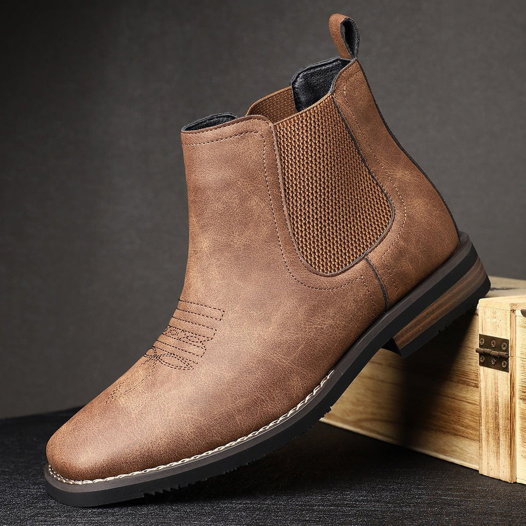 Connor™ | Botas Chelsea de piel sintética con suela de tacón