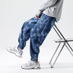 Harvey™ | Jogger de algodón acid wash con puños elásticos