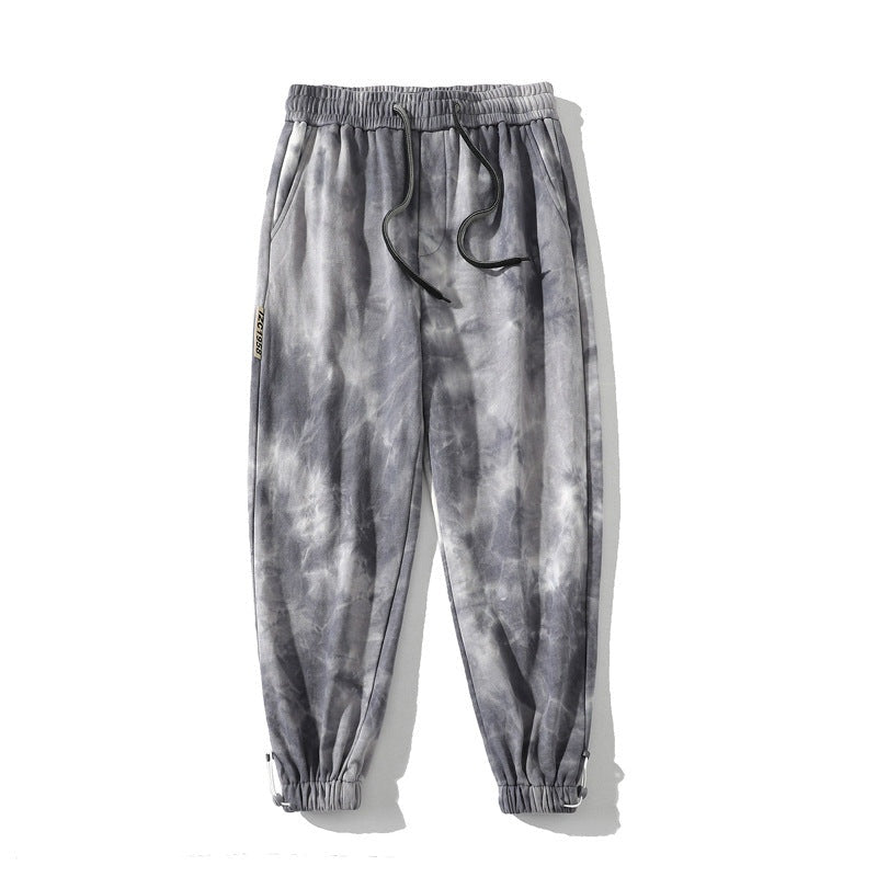 Harvey™ | Jogger de algodón acid wash con puños elásticos