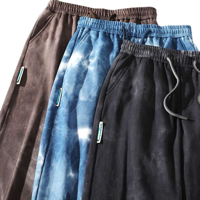 Harvey™ | Jogger de algodón acid wash con puños elásticos