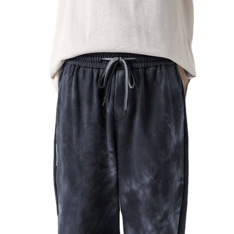 Harvey™ | Jogger de algodón acid wash con puños elásticos