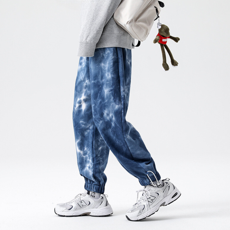 Harvey™ | Jogger de algodón acid wash con puños elásticos