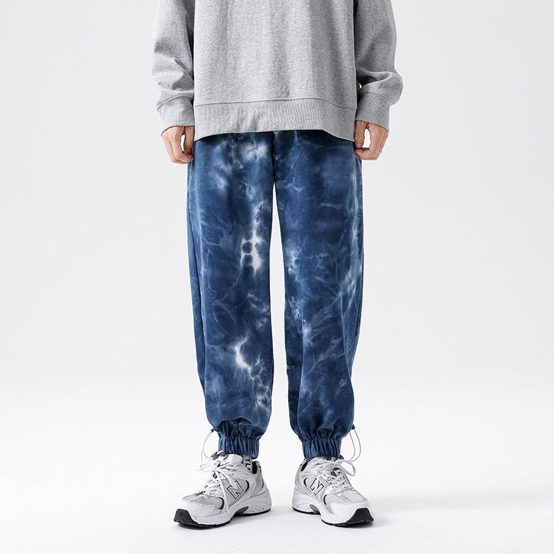 Harvey™ | Jogger de algodón acid wash con puños elásticos