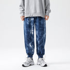 Harvey™ | Jogger de algodón acid wash con puños elásticos