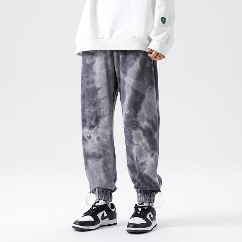Harvey™ | Jogger de algodón acid wash con puños elásticos