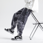 Harvey™ | Jogger de algodón acid wash con puños elásticos