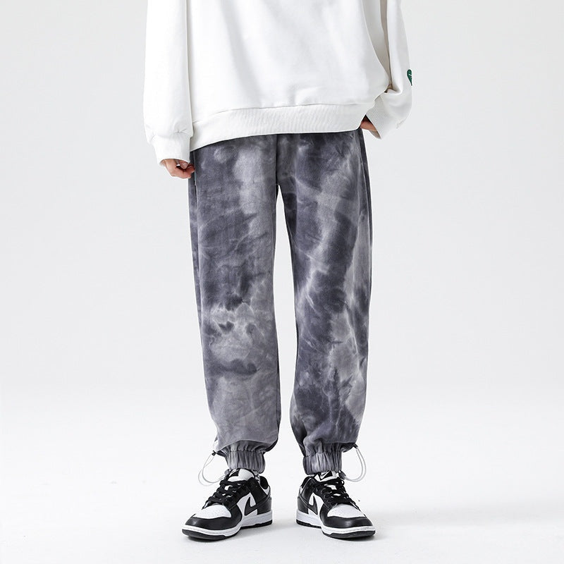 Harvey™ | Jogger de algodón acid wash con puños elásticos