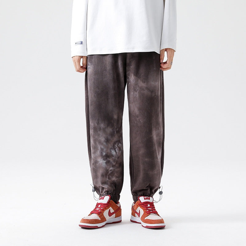 Harvey™ | Jogger de algodón acid wash con puños elásticos