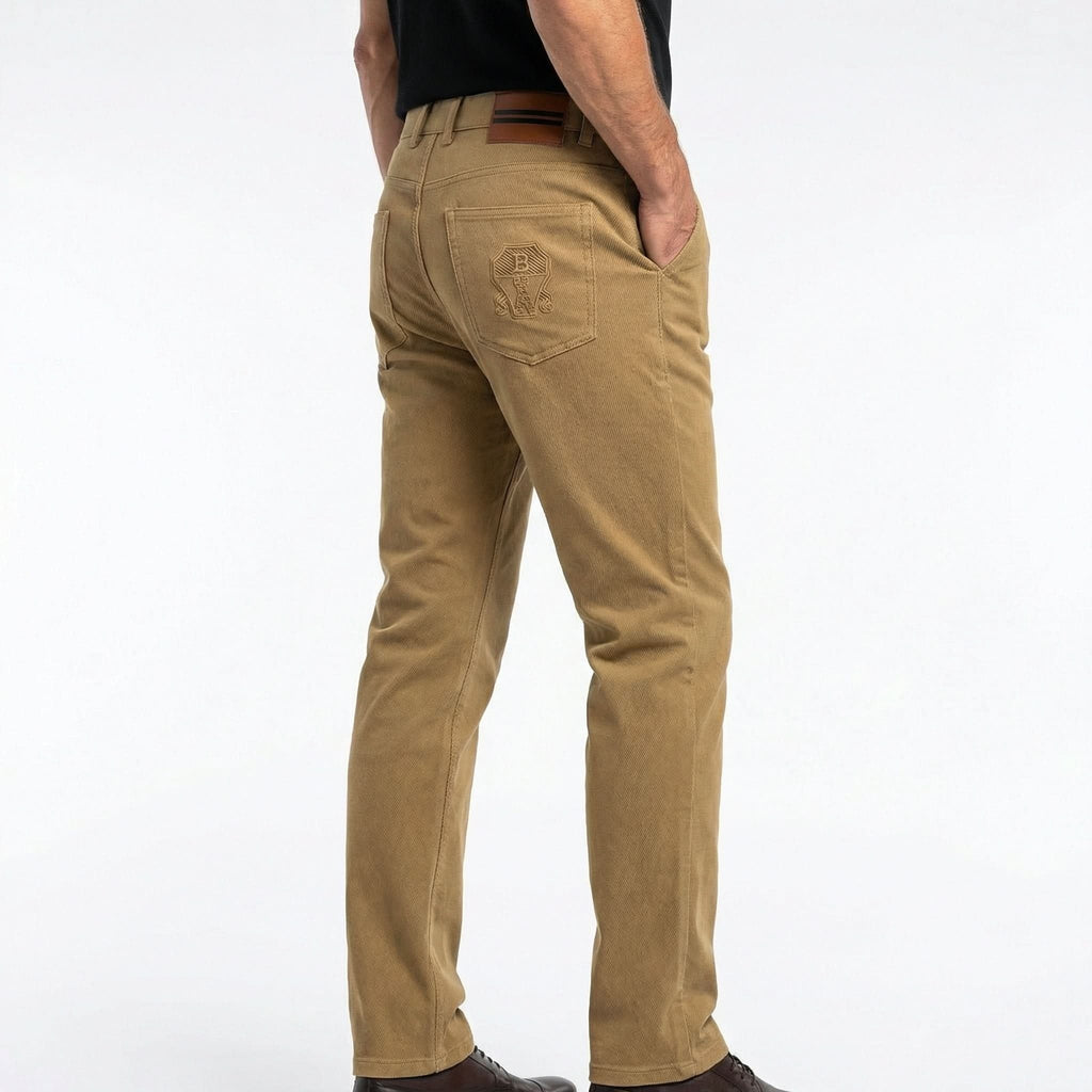 Adrian™ | Pantalón de vestir de sarga de algodón corte recto