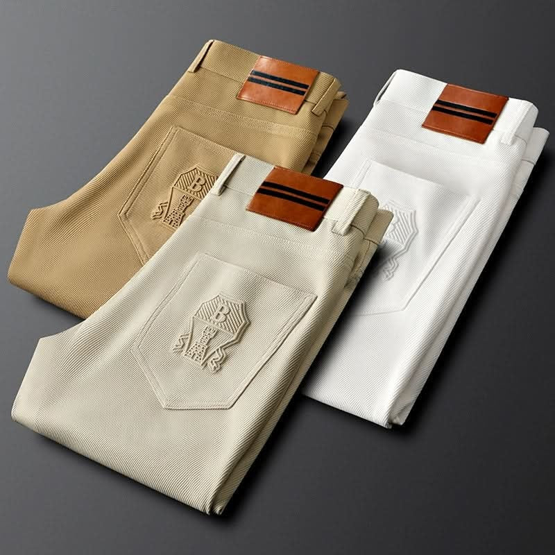 Adrian™ | Pantalón de vestir de sarga de algodón corte recto