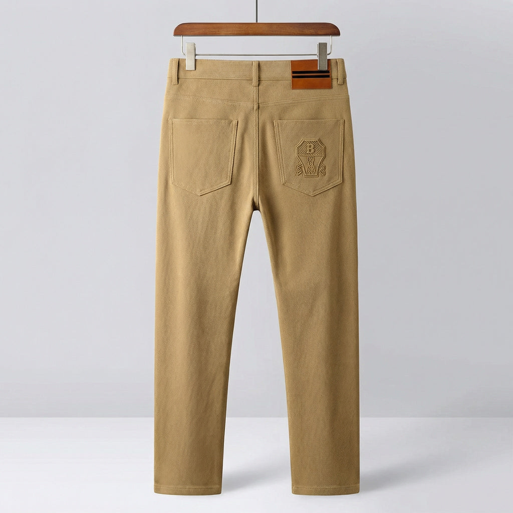 Adrian™ | Pantalón de vestir de sarga de algodón corte recto
