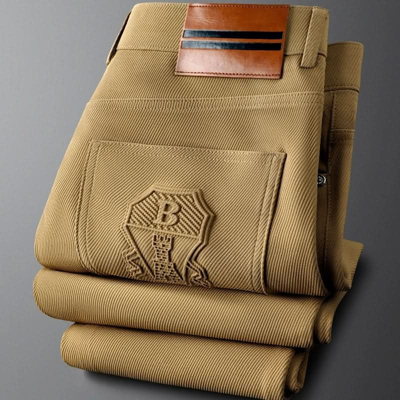 Adrian™ | Pantalón de vestir de sarga de algodón corte recto