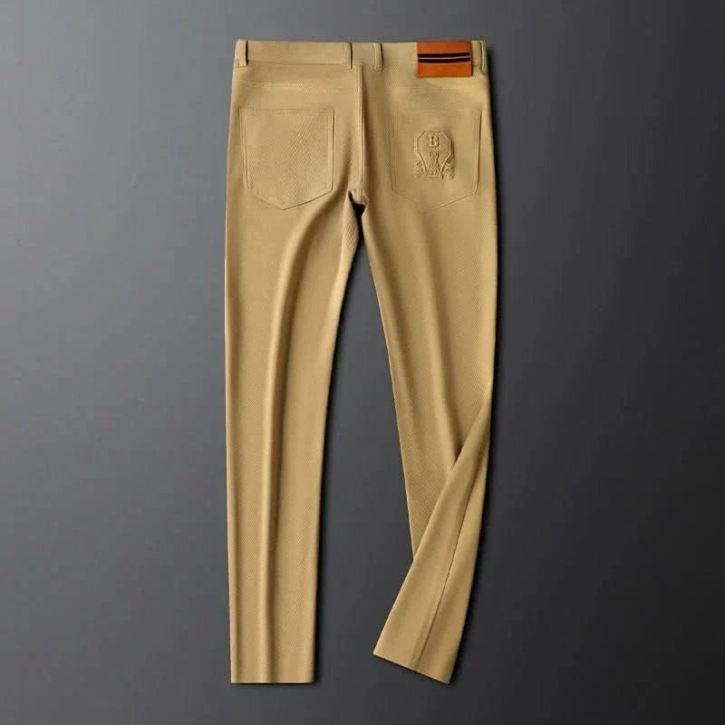 Adrian™ | Pantalón de vestir de sarga de algodón corte recto