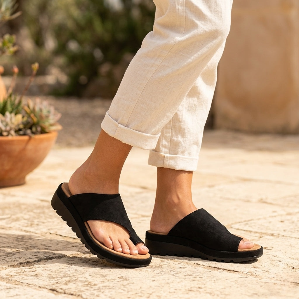 Emma™ | Chanclas de dedo con cuña y suela antideslizante