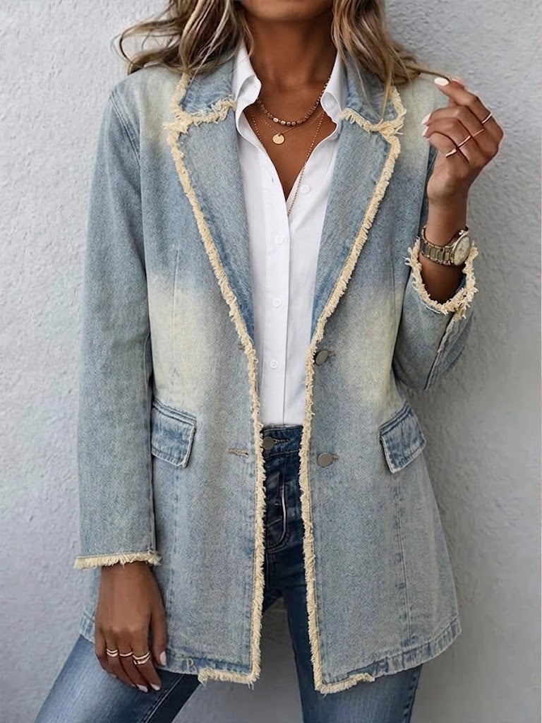 Emma™ | Chaqueta vaquera con estampado de leopardo