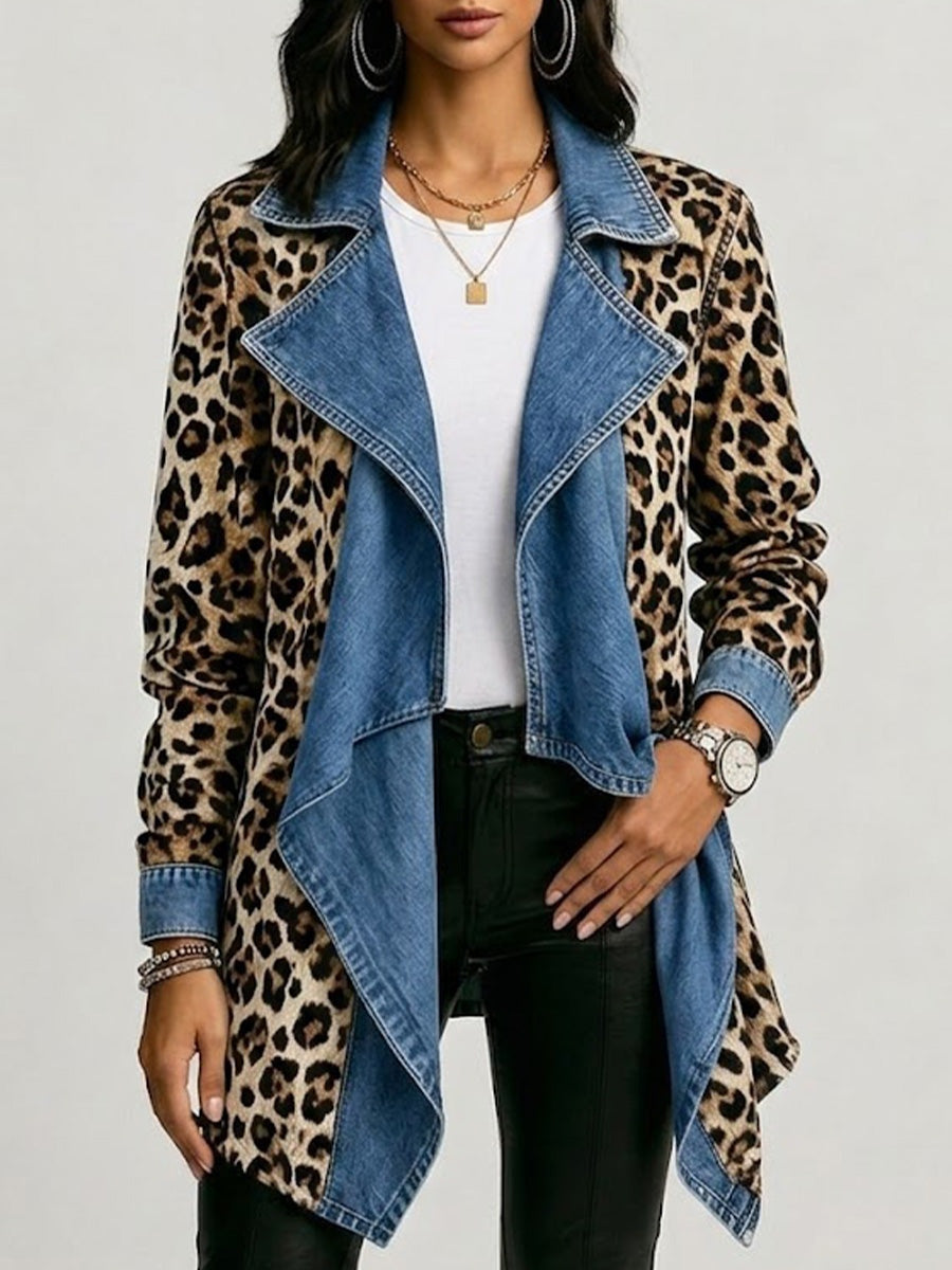 Emma™ | Chaqueta vaquera con estampado de leopardo