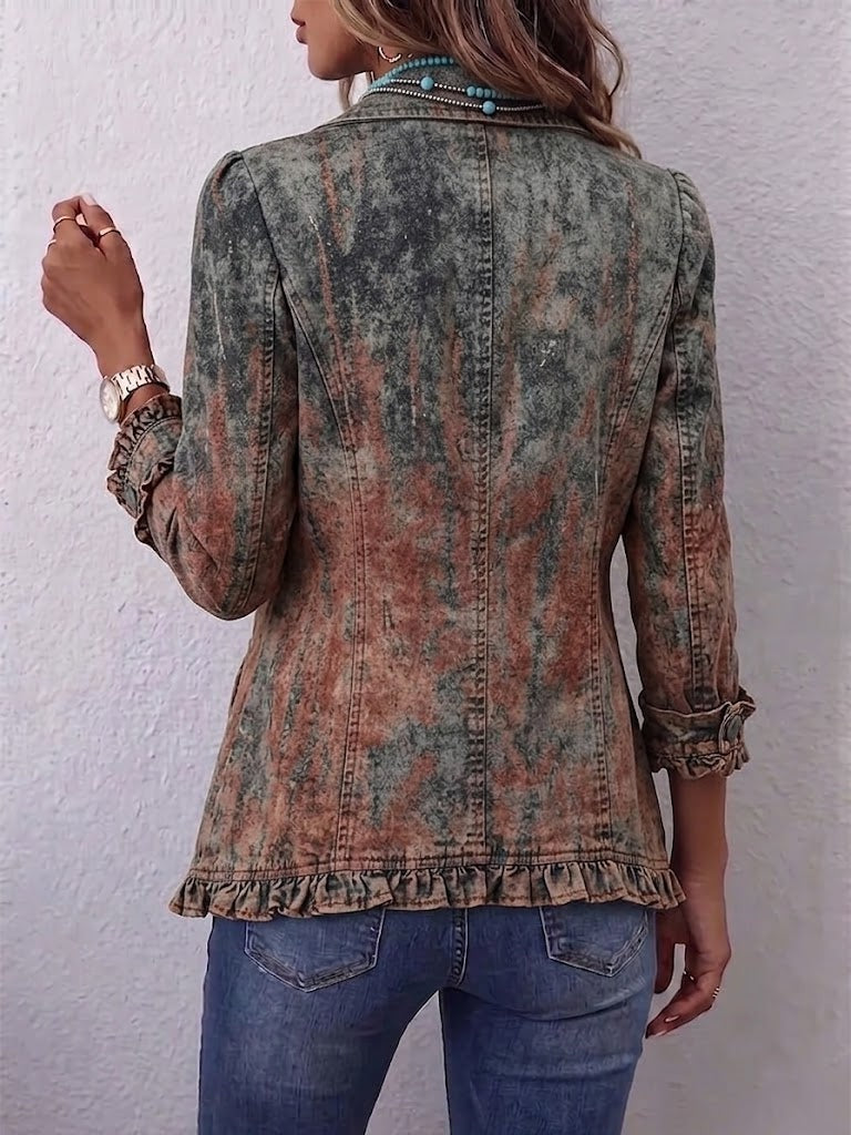 Emma™ | Chaqueta vaquera con estampado de leopardo