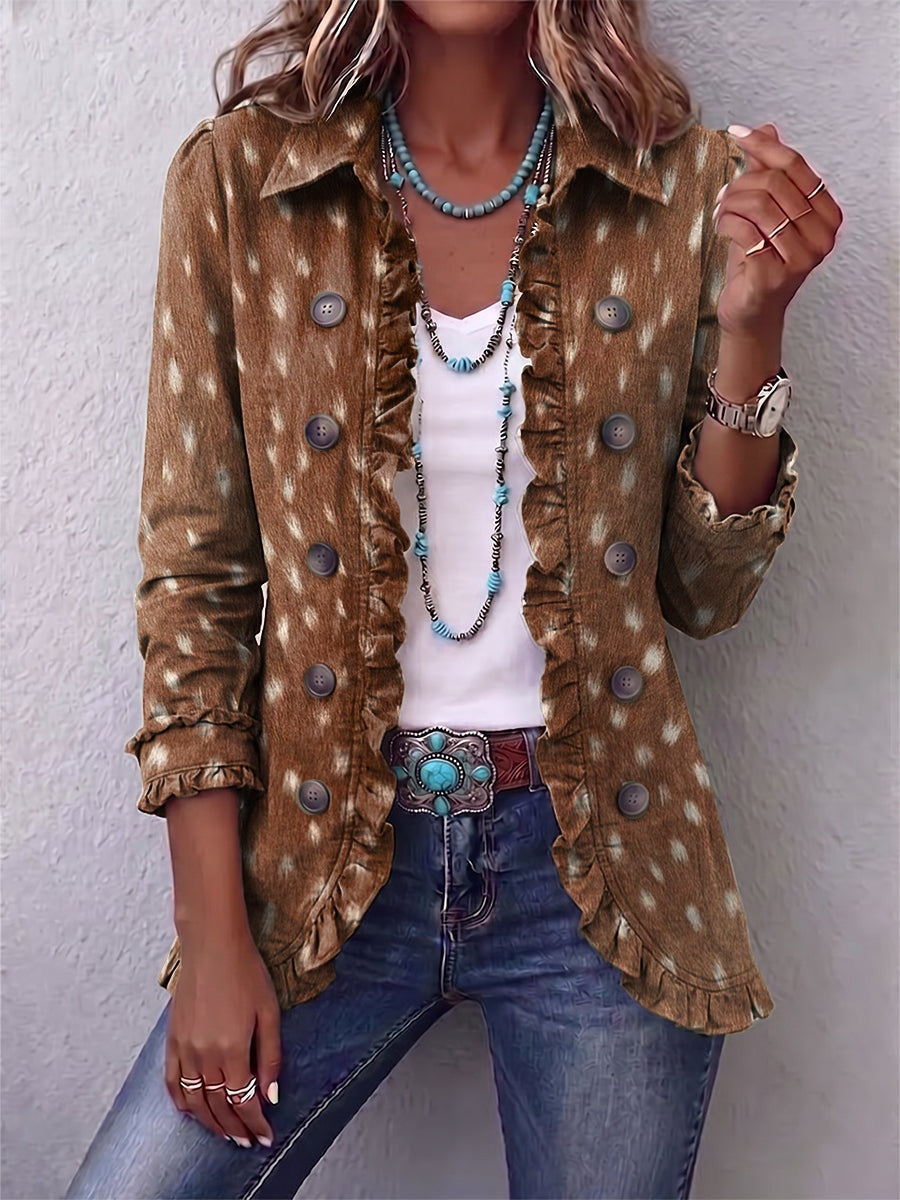 Emma™ | Chaqueta vaquera con estampado de leopardo