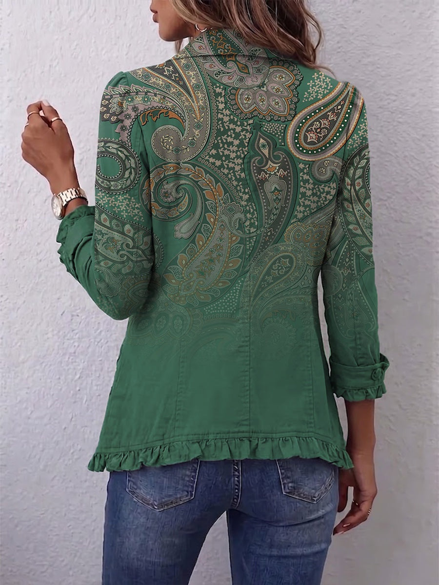 Emma™ | Chaqueta vaquera con estampado de leopardo