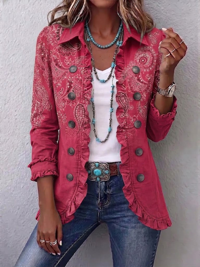 Emma™ | Chaqueta vaquera con estampado de leopardo