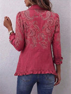 Emma™ | Chaqueta vaquera con estampado de leopardo