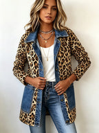 Emma™ | Chaqueta vaquera con estampado de leopardo