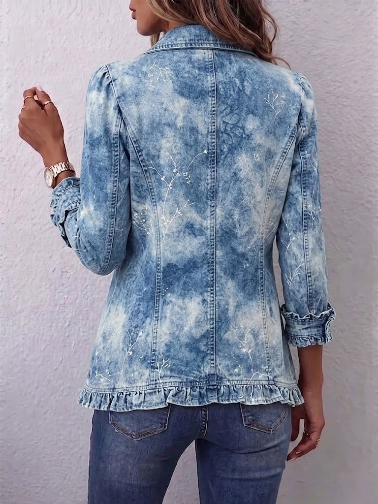 Emma™ | Chaqueta vaquera con estampado de leopardo