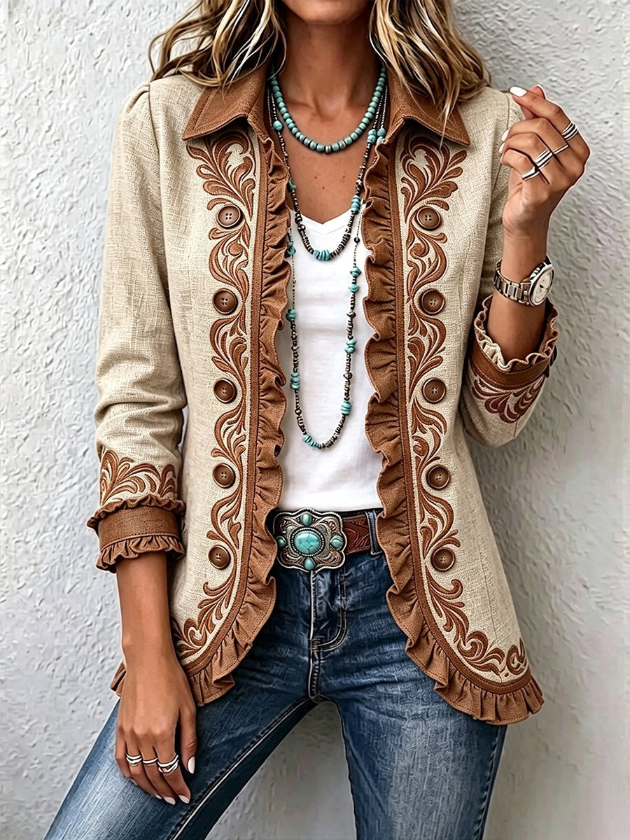 Emma™ | Chaqueta vaquera con estampado de leopardo