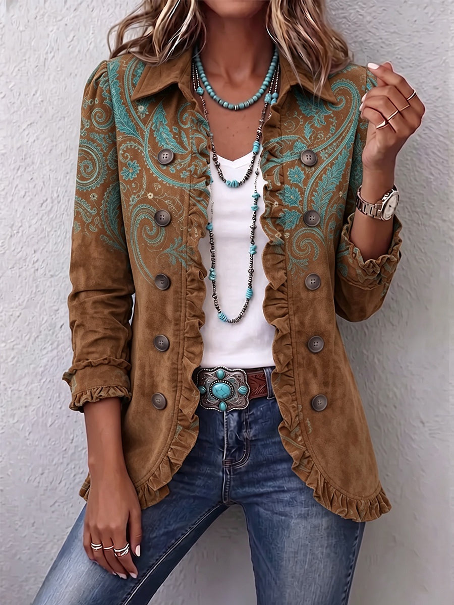 Emma™ | Chaqueta vaquera con estampado de leopardo