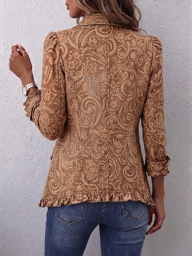 Emma™ | Chaqueta vaquera con estampado de leopardo