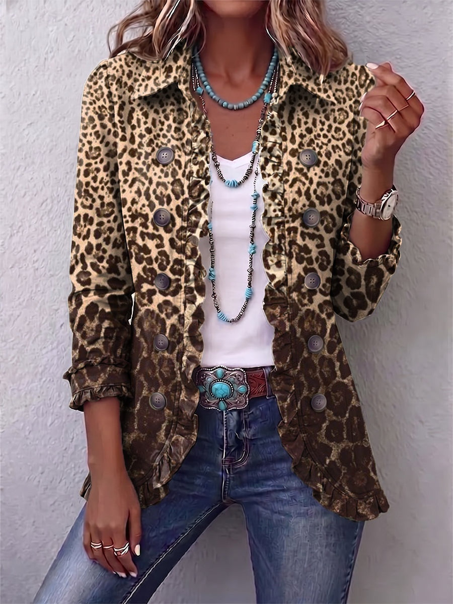Emma™ | Chaqueta vaquera con estampado de leopardo