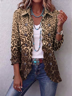 Emma™ | Chaqueta vaquera con estampado de leopardo