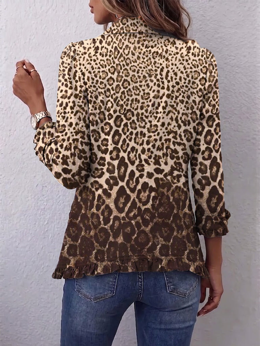 Emma™ | Chaqueta vaquera con estampado de leopardo