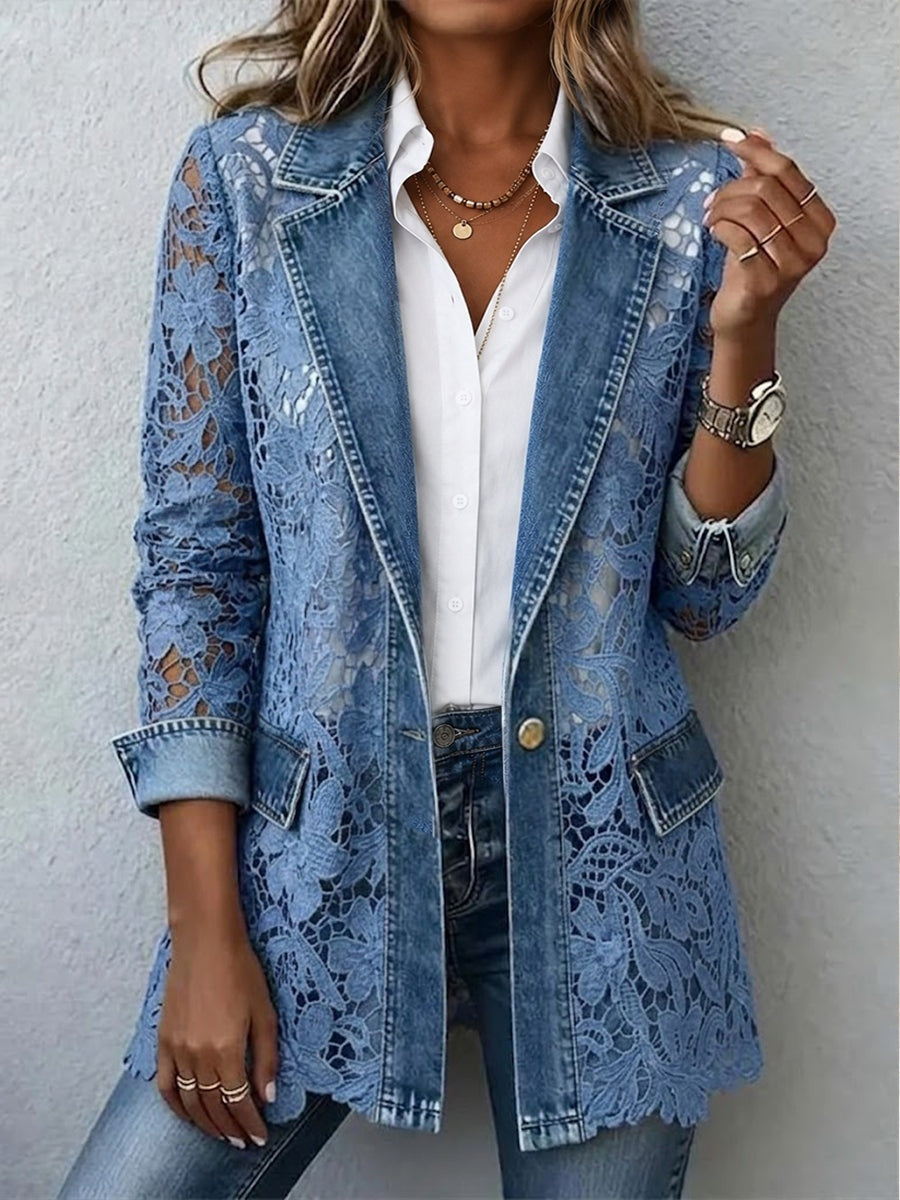 Emma™ | Chaqueta vaquera con estampado de leopardo